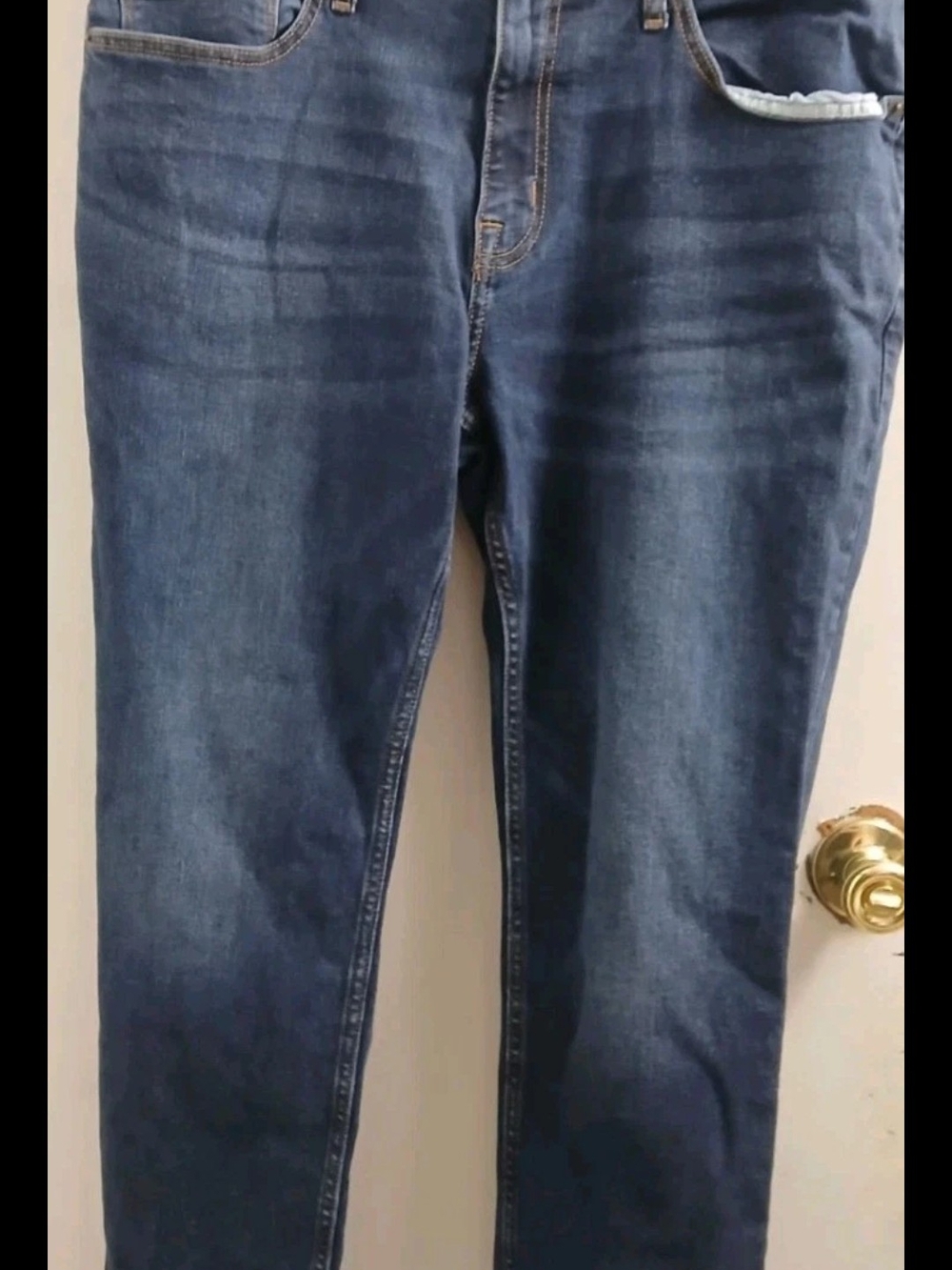 Goodfellow & Co Men’s Slim Straight Jeans in Medium Dark Blue